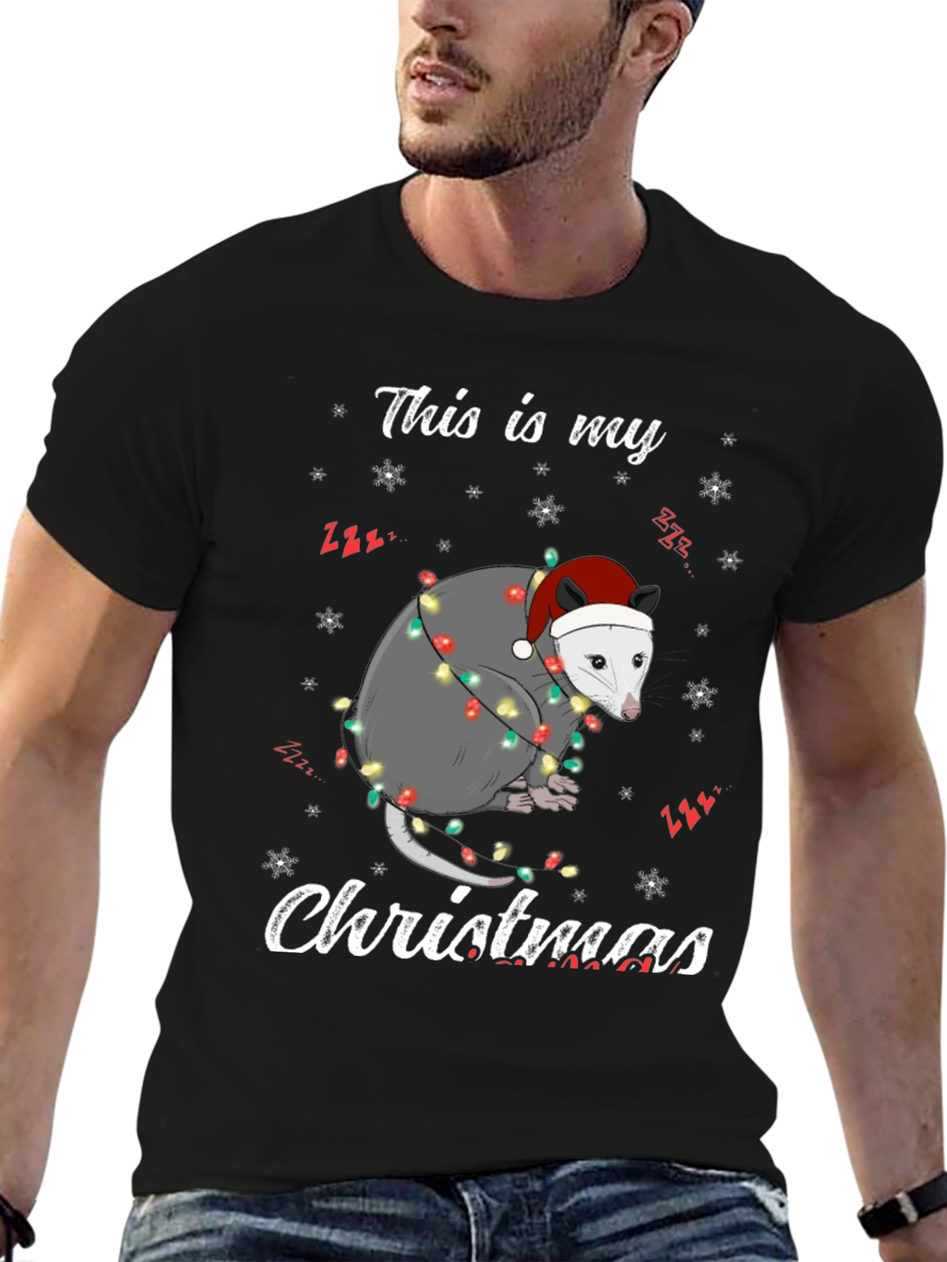 Opossum Christmas T-Shirt - This Is My Christmas Tee