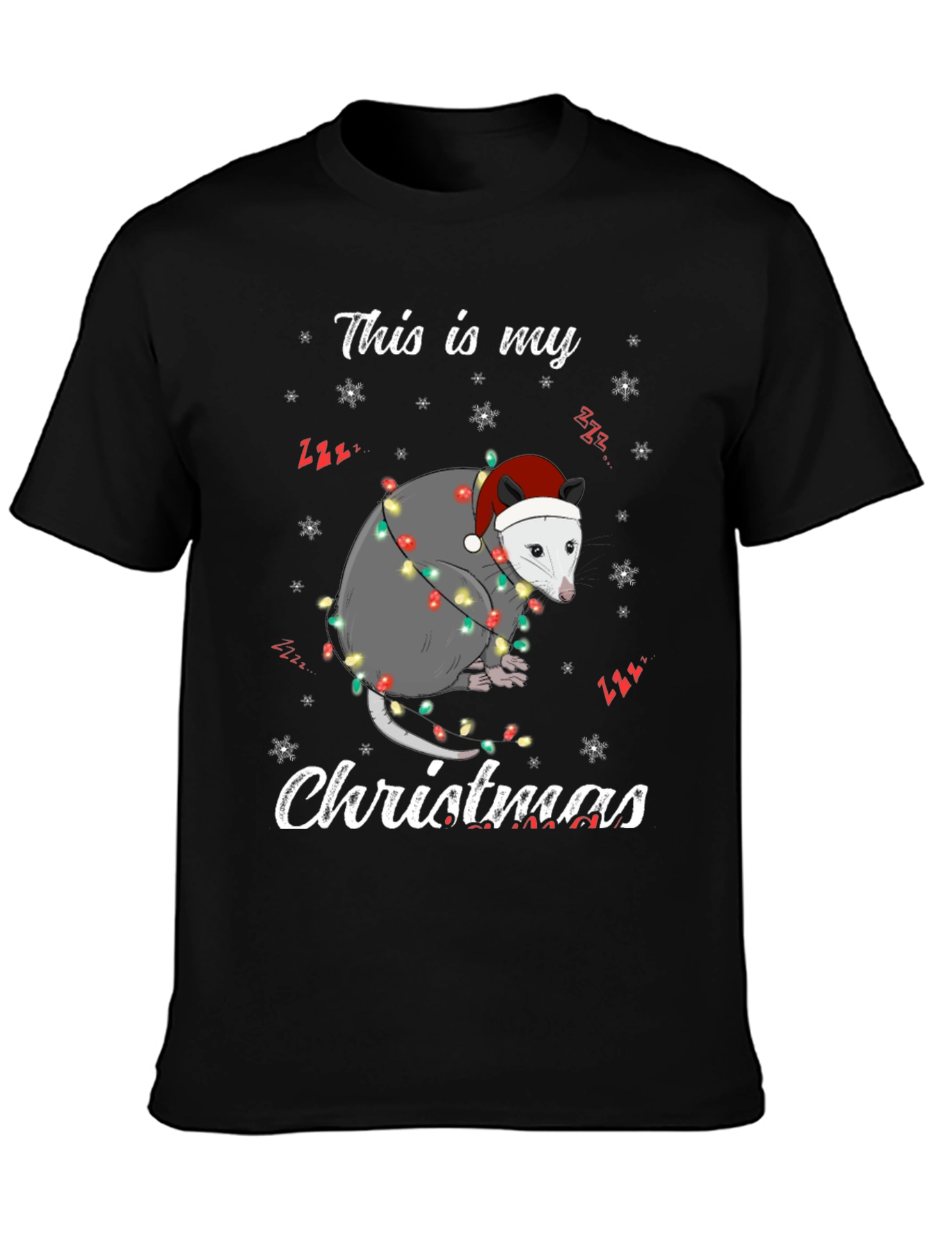 Opossum Christmas T-Shirt - This Is My Christmas Tee