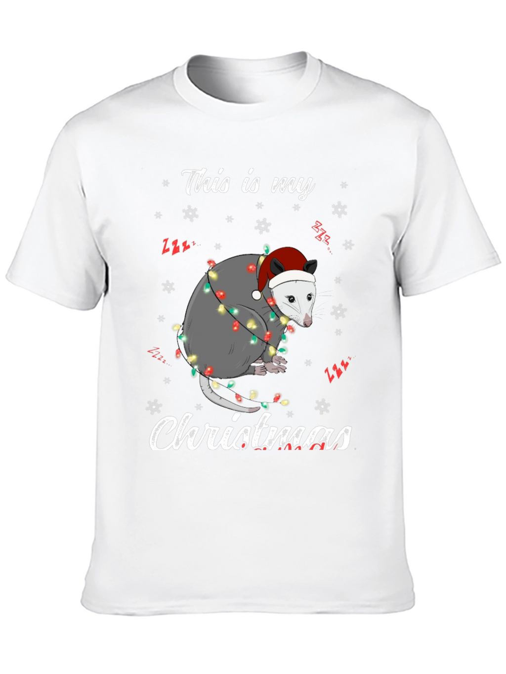 Opossum Christmas T-Shirt - This Is My Christmas Tee