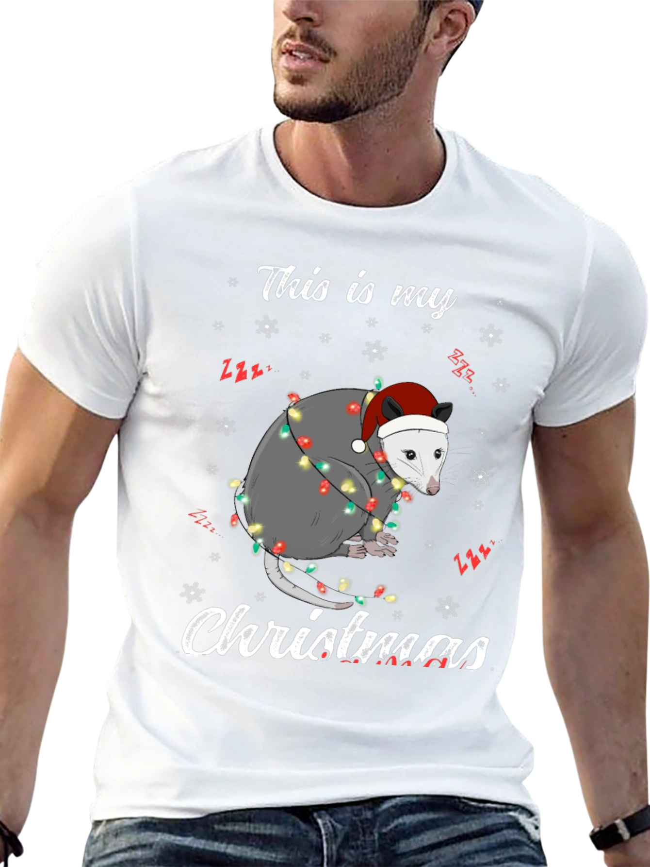 Opossum Christmas T-Shirt - This Is My Christmas Tee