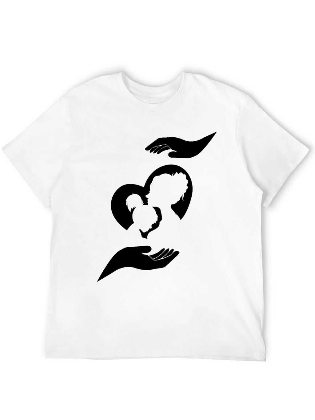 Heart Hands Family Graphic Tee - Black