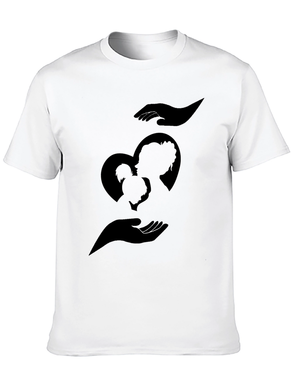 Heart Hands Family Graphic Tee - Black