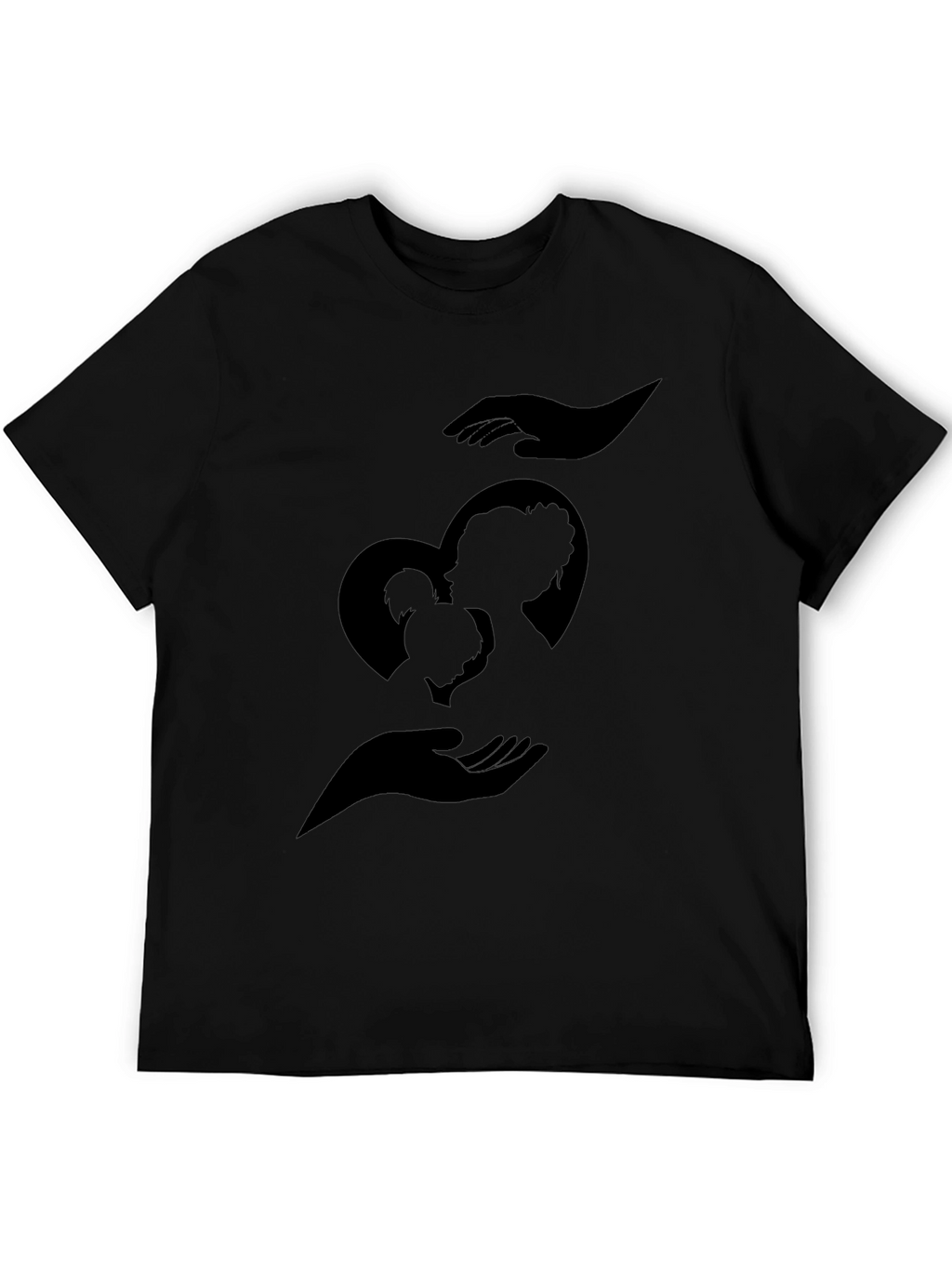Heart Hands Family Graphic Tee - Black