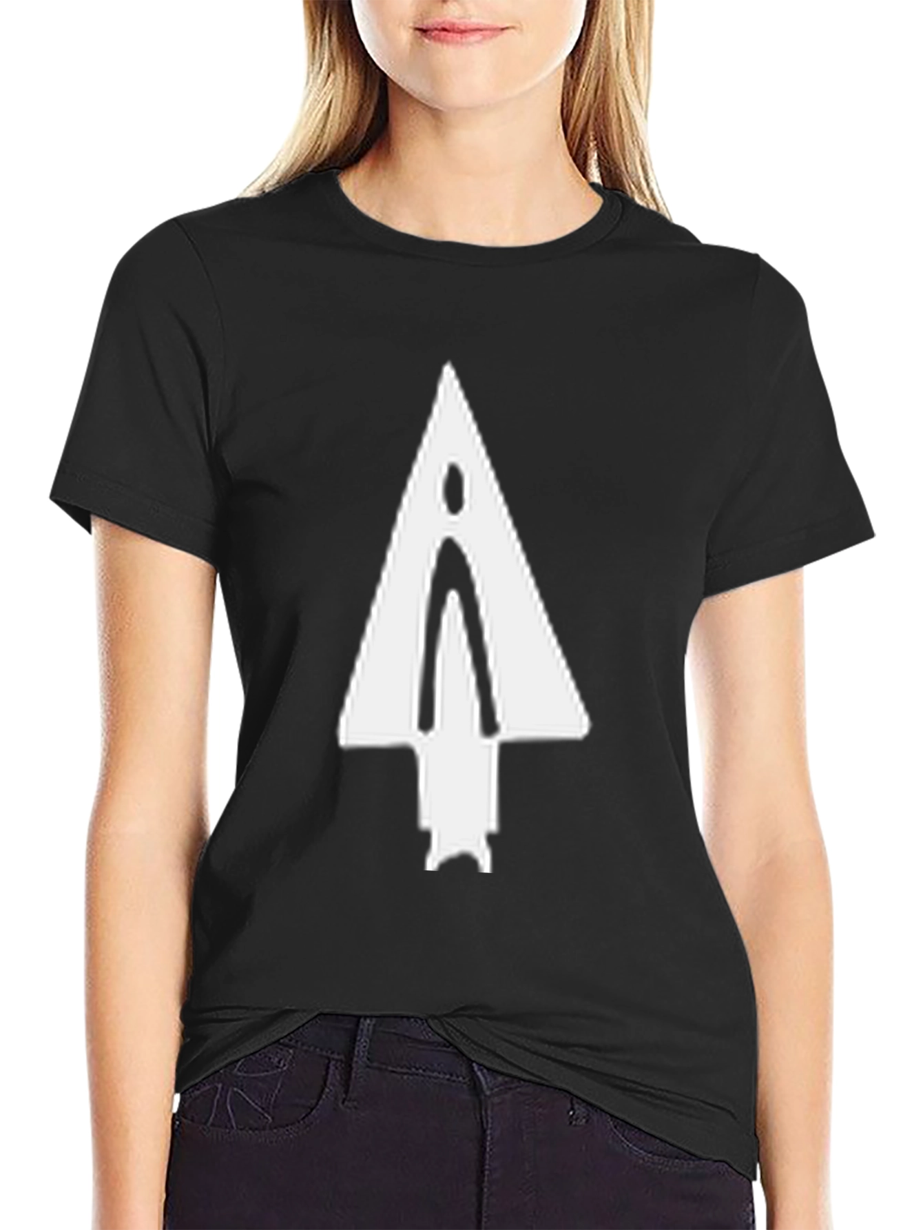 Arrowhead Graphic Tee - Black Cotton Casual Shirt