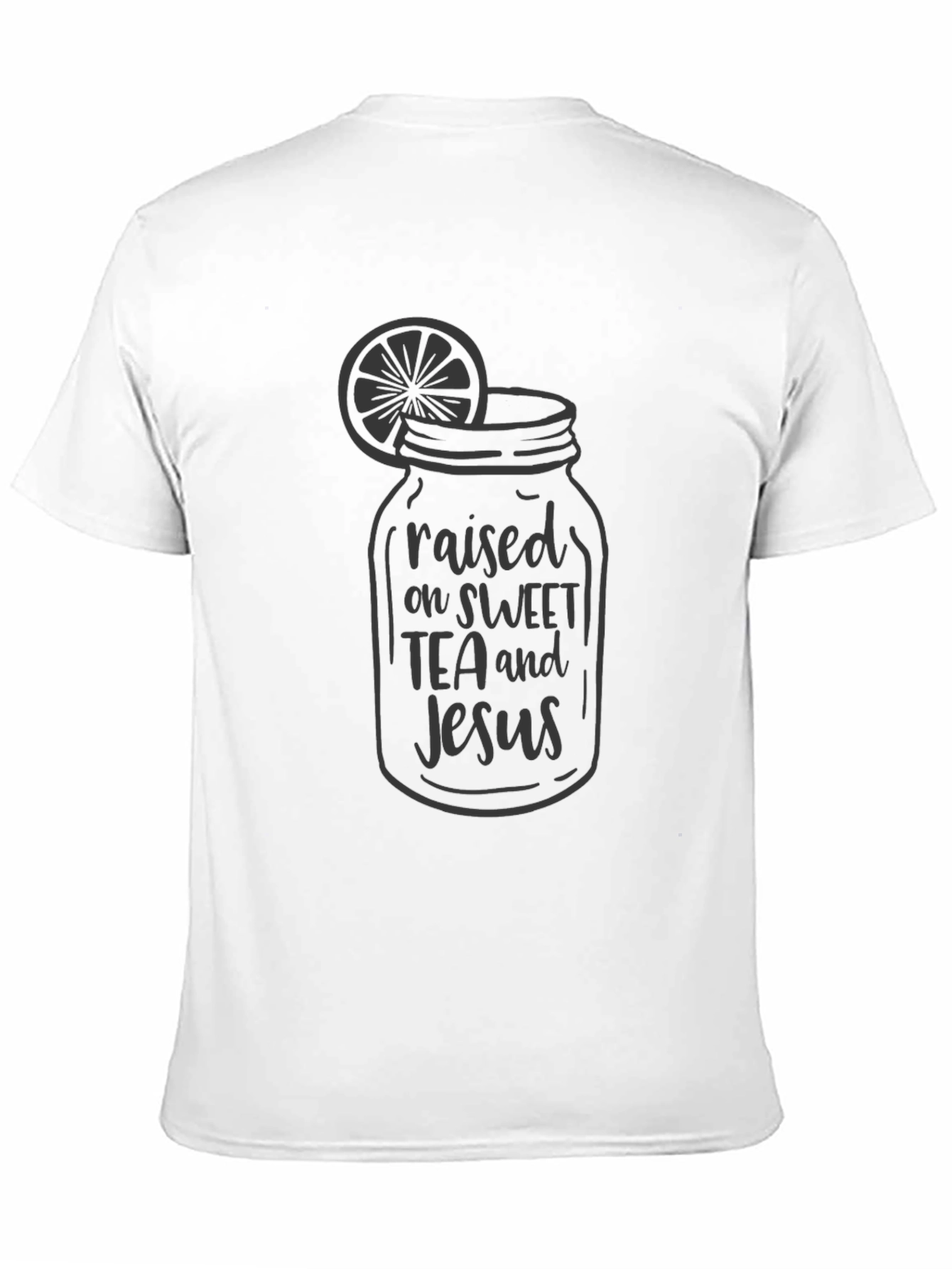 Raised on Sweet Tea and Jesus Black T-Shirt