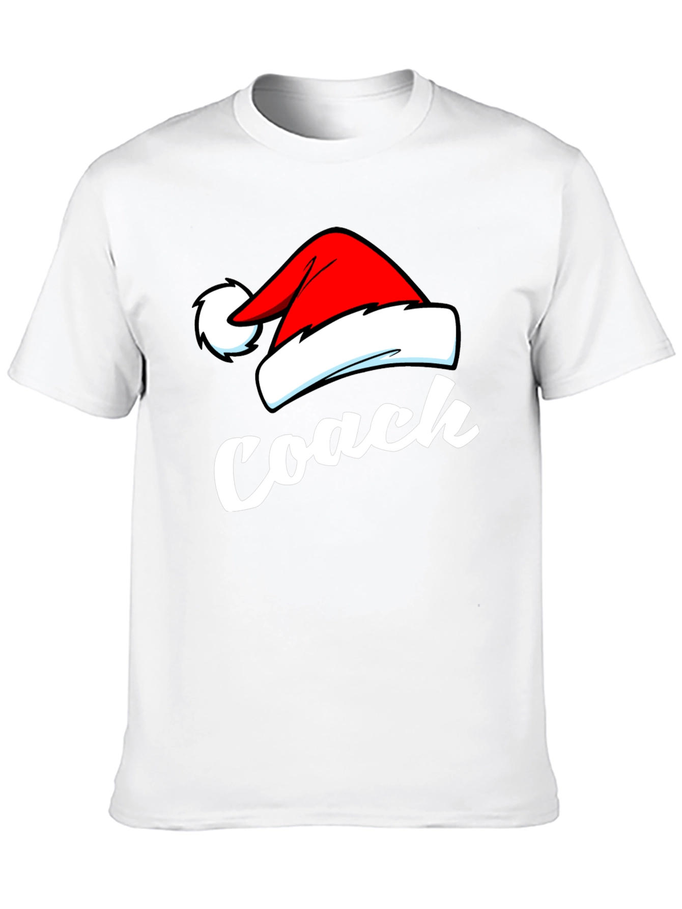 Coach Christmas T-Shirt - Santa Hat Holiday Tee