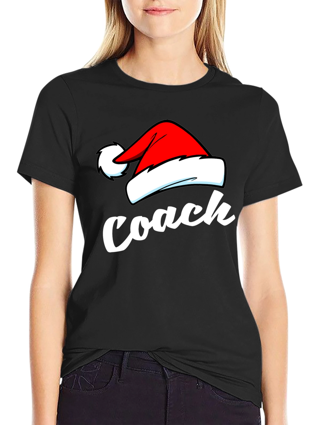 Coach Christmas T-Shirt - Santa Hat Holiday Tee