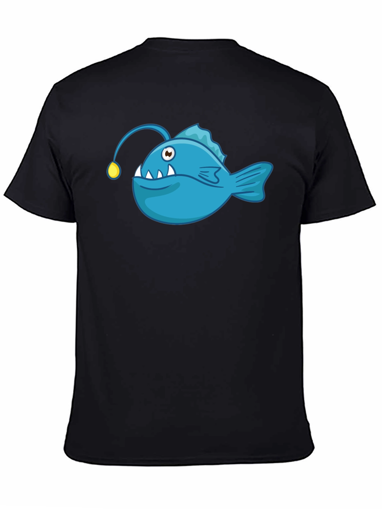 Anglerfish Graphic T-Shirt - Black Cotton Tee