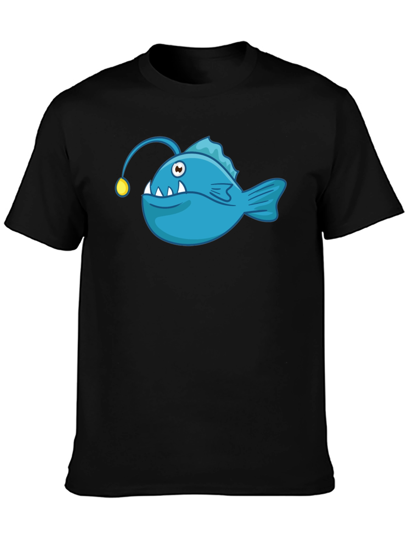 Anglerfish Graphic T-Shirt - Black Cotton Tee