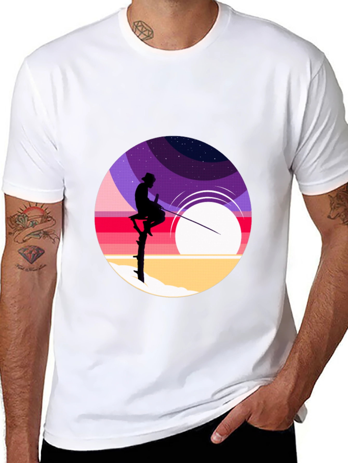 Stilt Fisherman Graphic Tee - Retro Design
