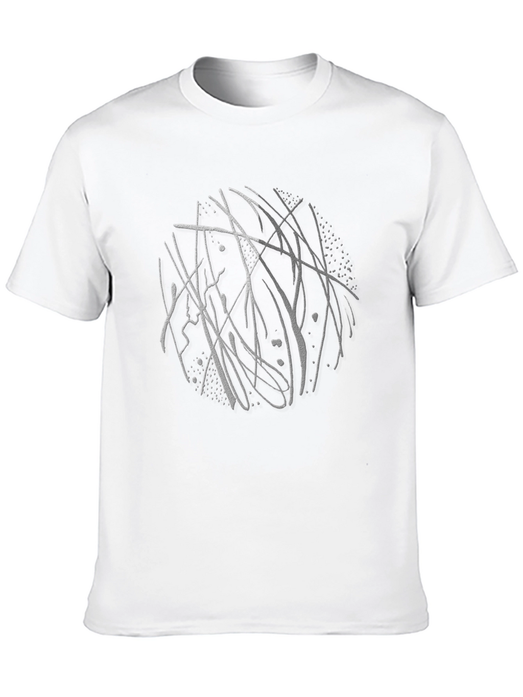 Abstract Art Black Crew Neck T-Shirt