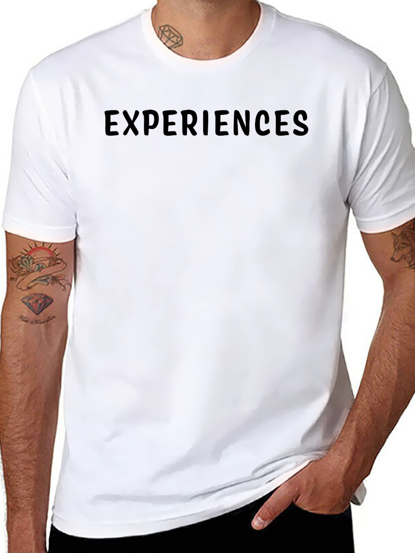 Experiences Black Crew Neck T-Shirt