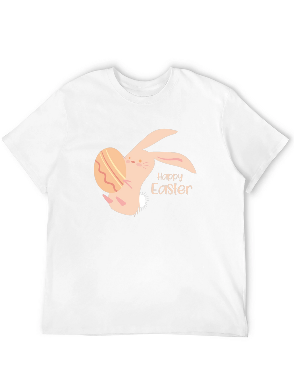 Happy Easter Bunny Egg Graphic Tee - Black