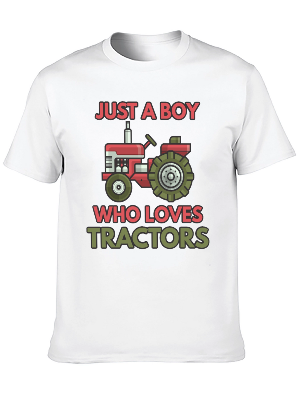 Boy Who Loves Tractors Graphic T-Shirt