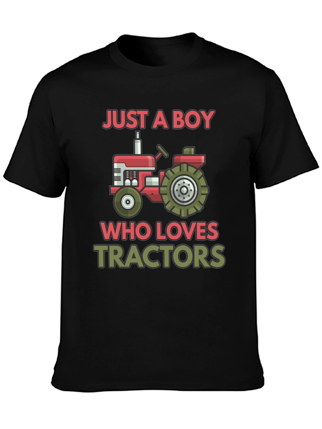 Boy Who Loves Tractors Graphic T-Shirt