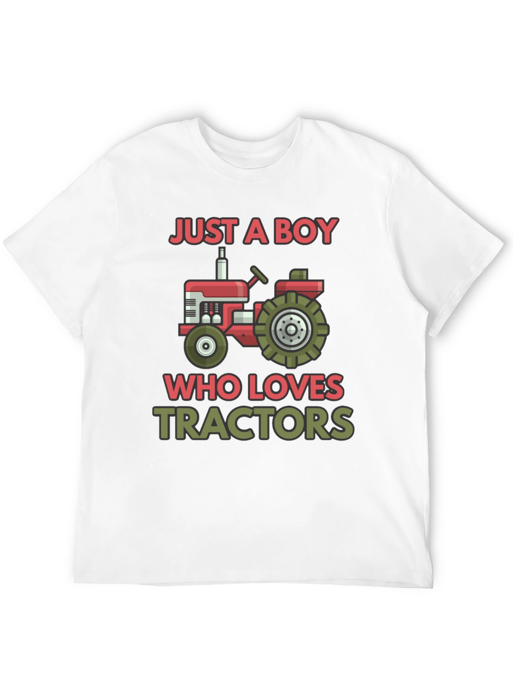 Boy Who Loves Tractors Graphic T-Shirt
