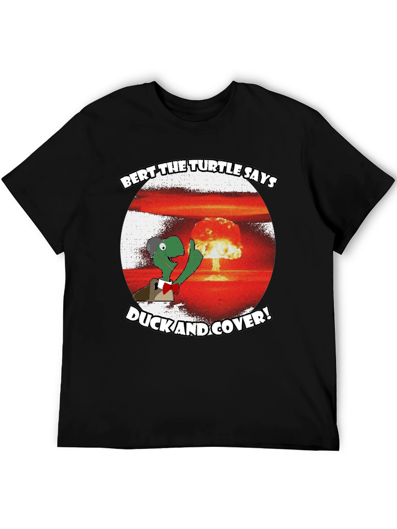 Bert the Turtle Duck and Cover Graphic Tee