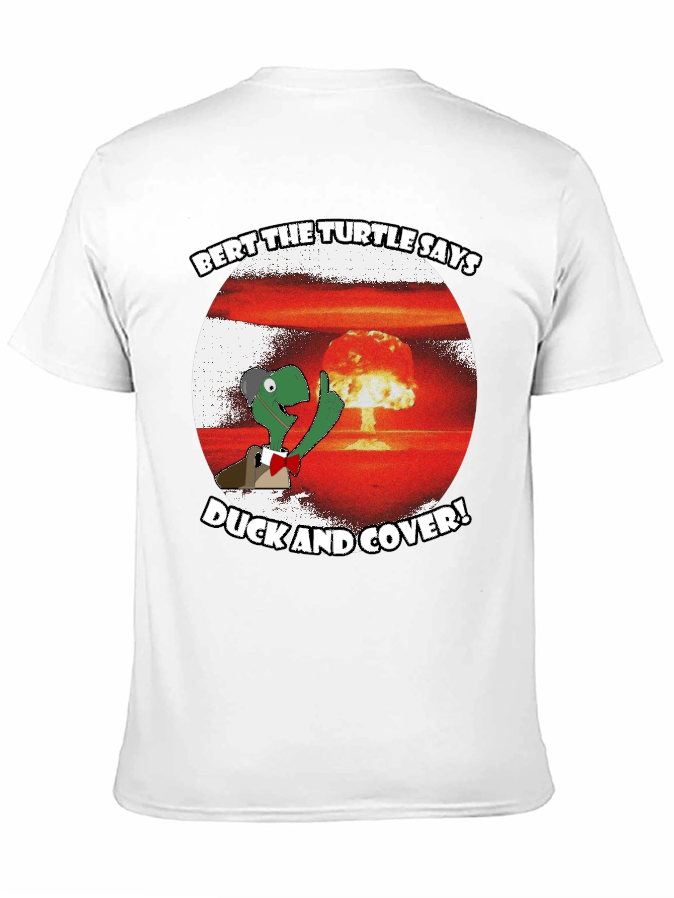 Bert the Turtle Duck and Cover Graphic Tee