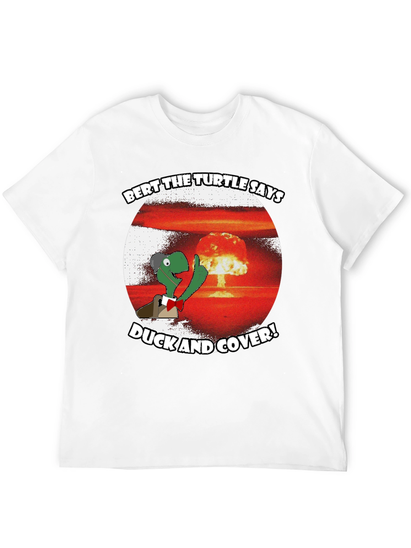 Bert the Turtle Duck and Cover Graphic Tee