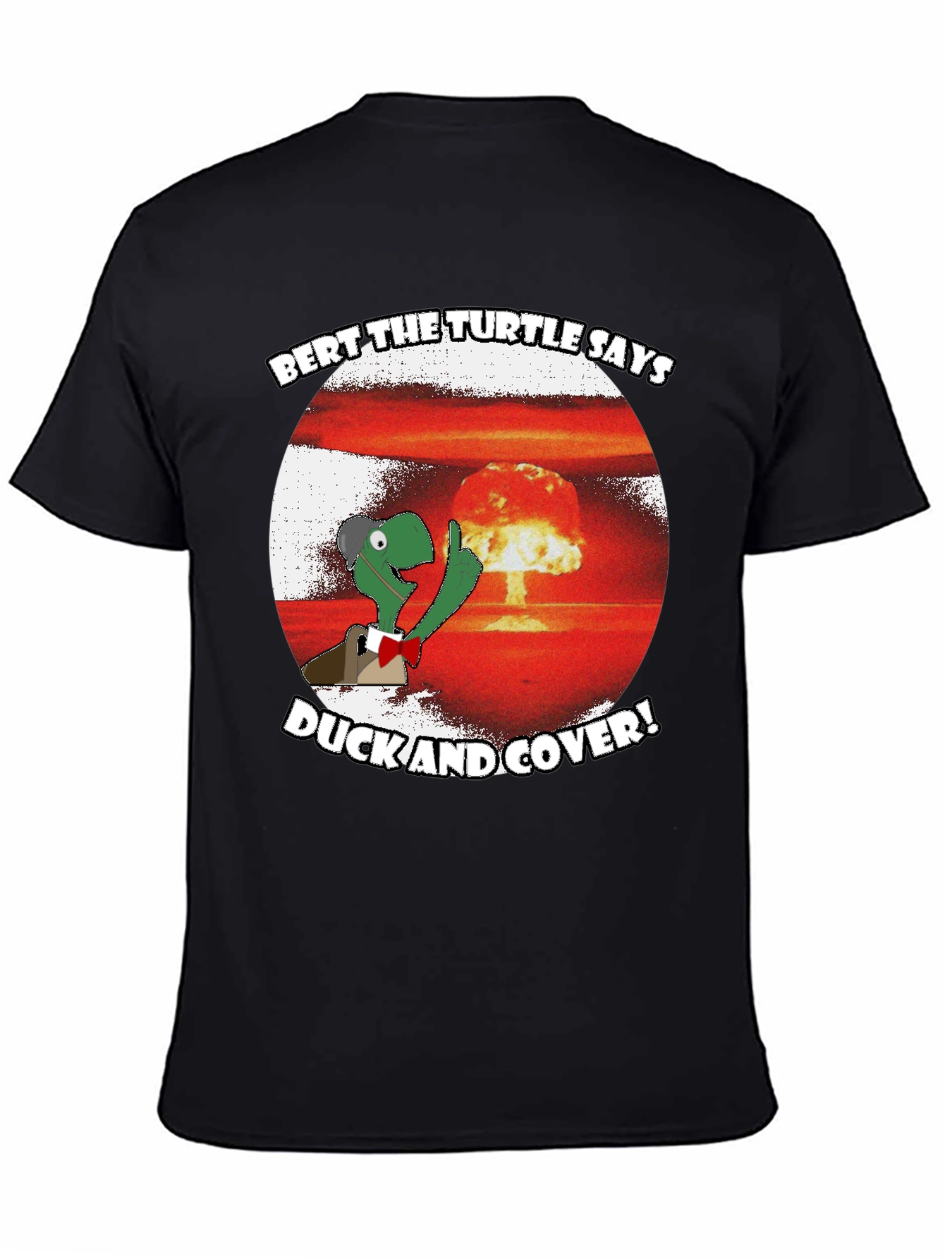 Bert the Turtle Duck and Cover Graphic Tee