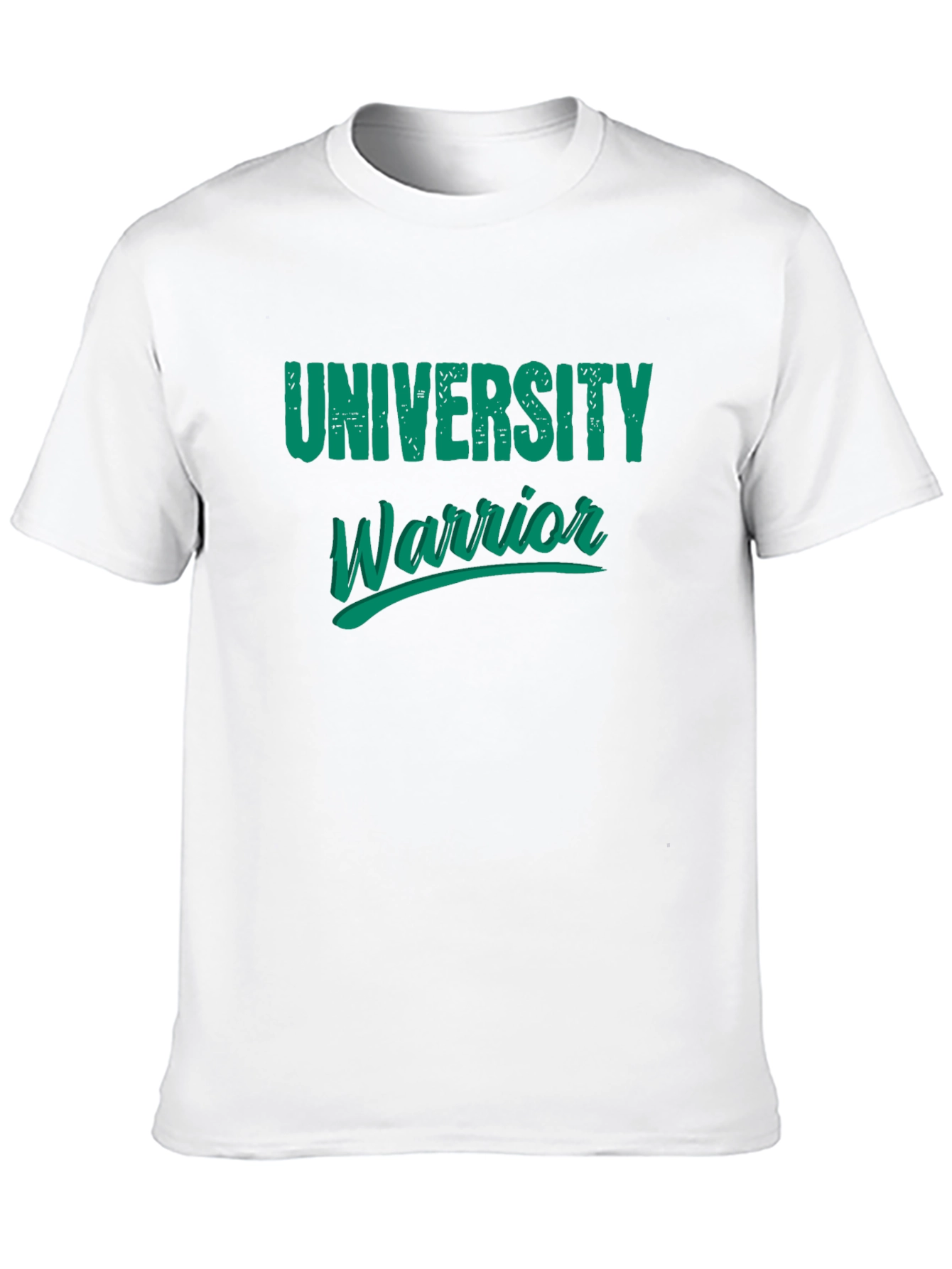 University Warrior Graphic Print Black T-Shirt