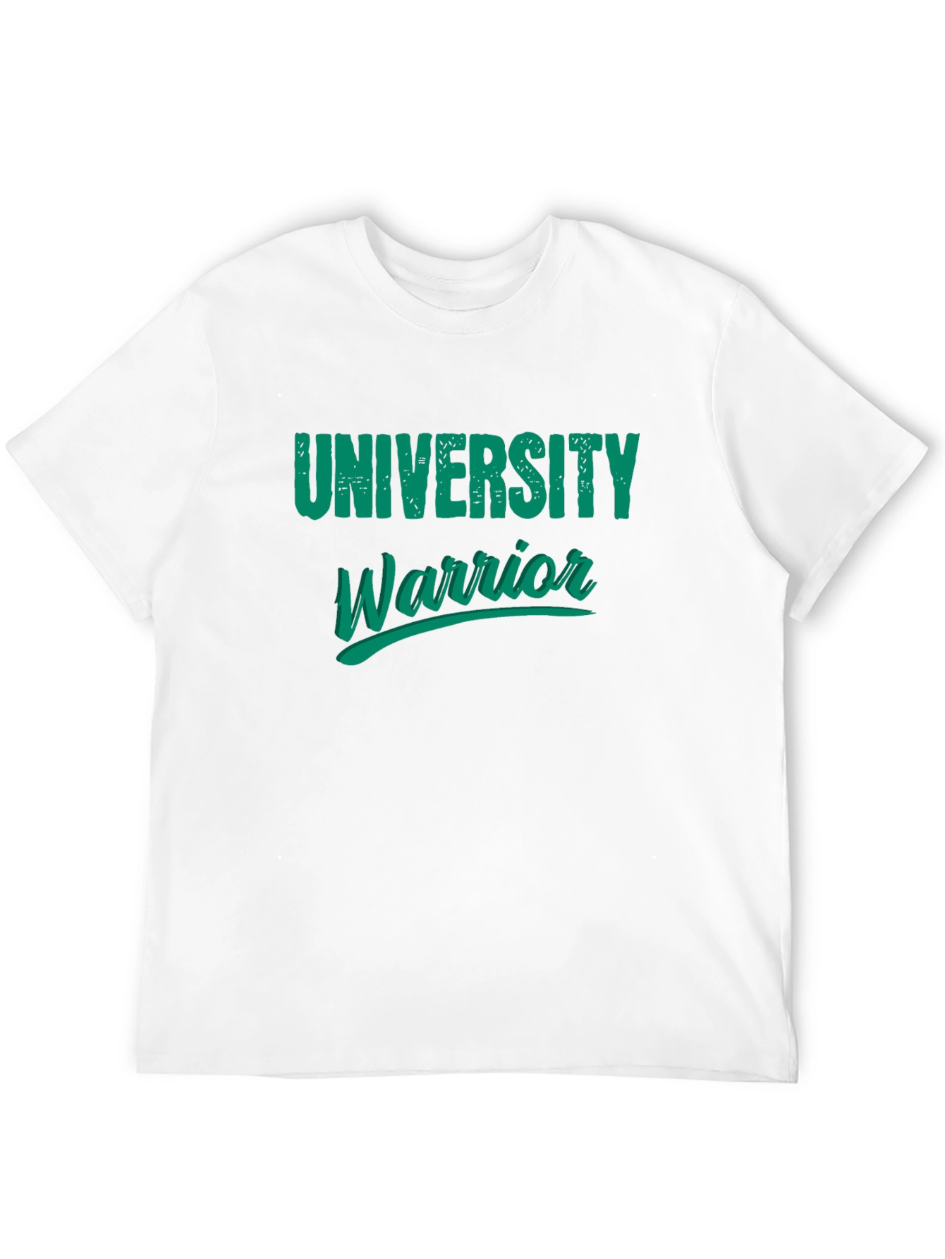 University Warrior Graphic Print Black T-Shirt