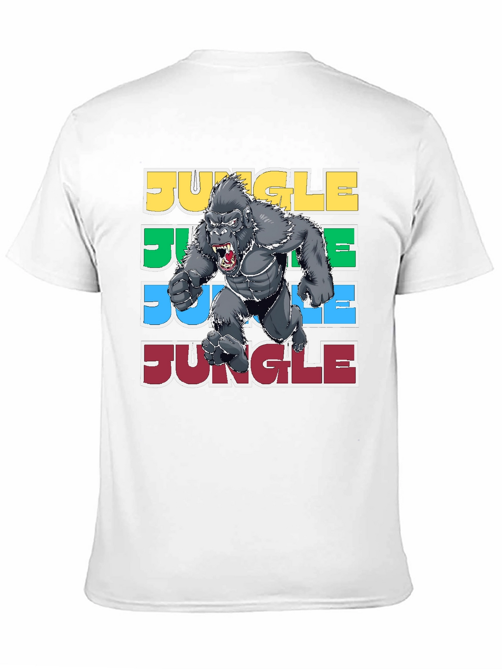 Jungle Gorilla Graphic Tee - Retro Style