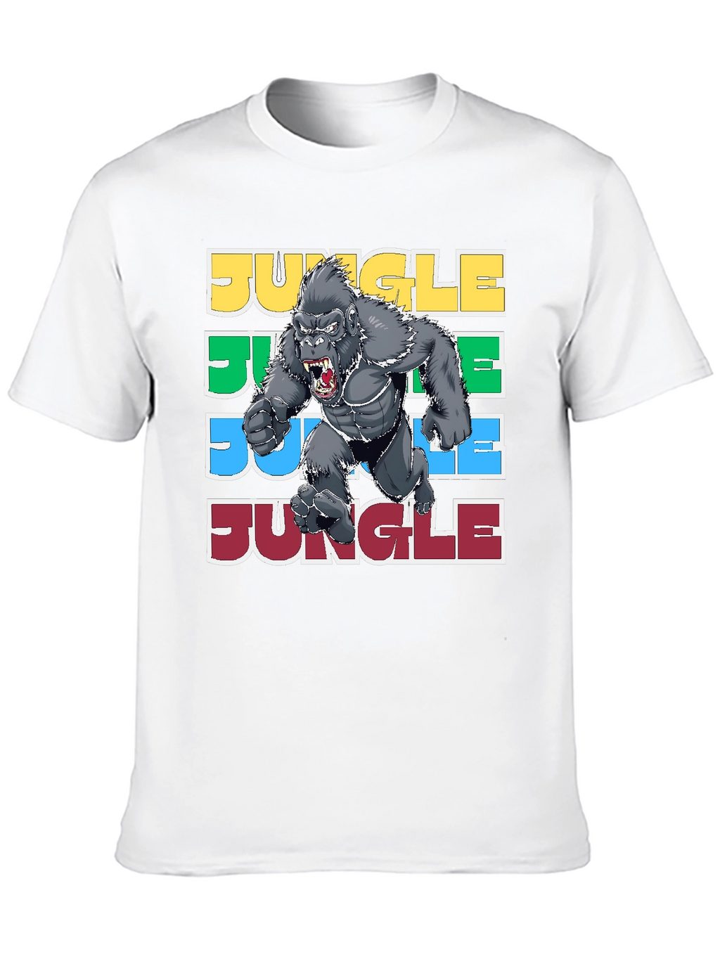 Jungle Gorilla Graphic Tee - Retro Style