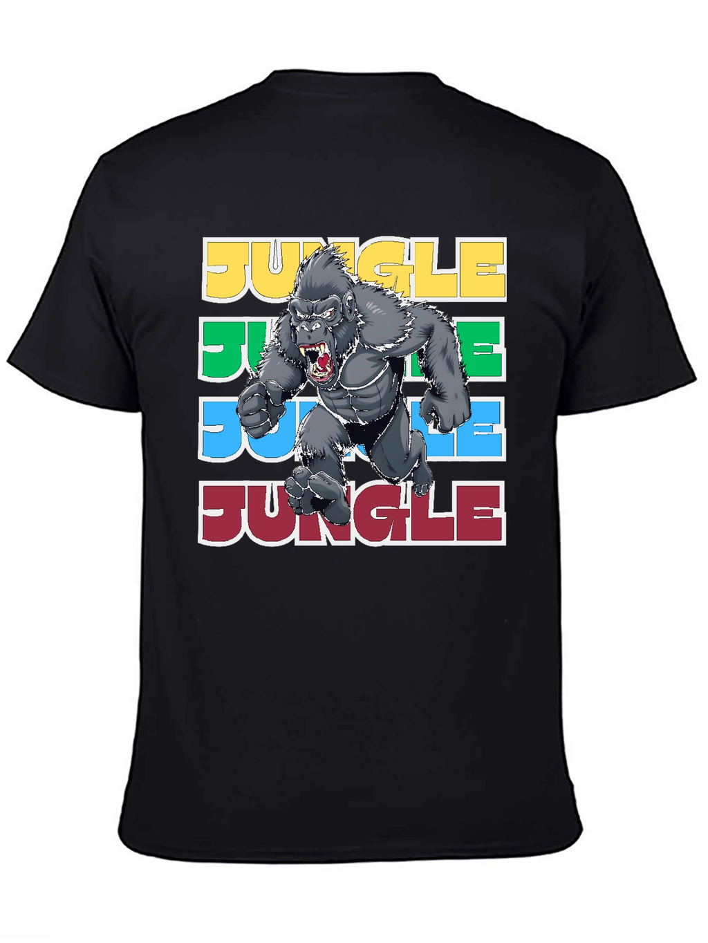 Jungle Gorilla Graphic Tee - Retro Style