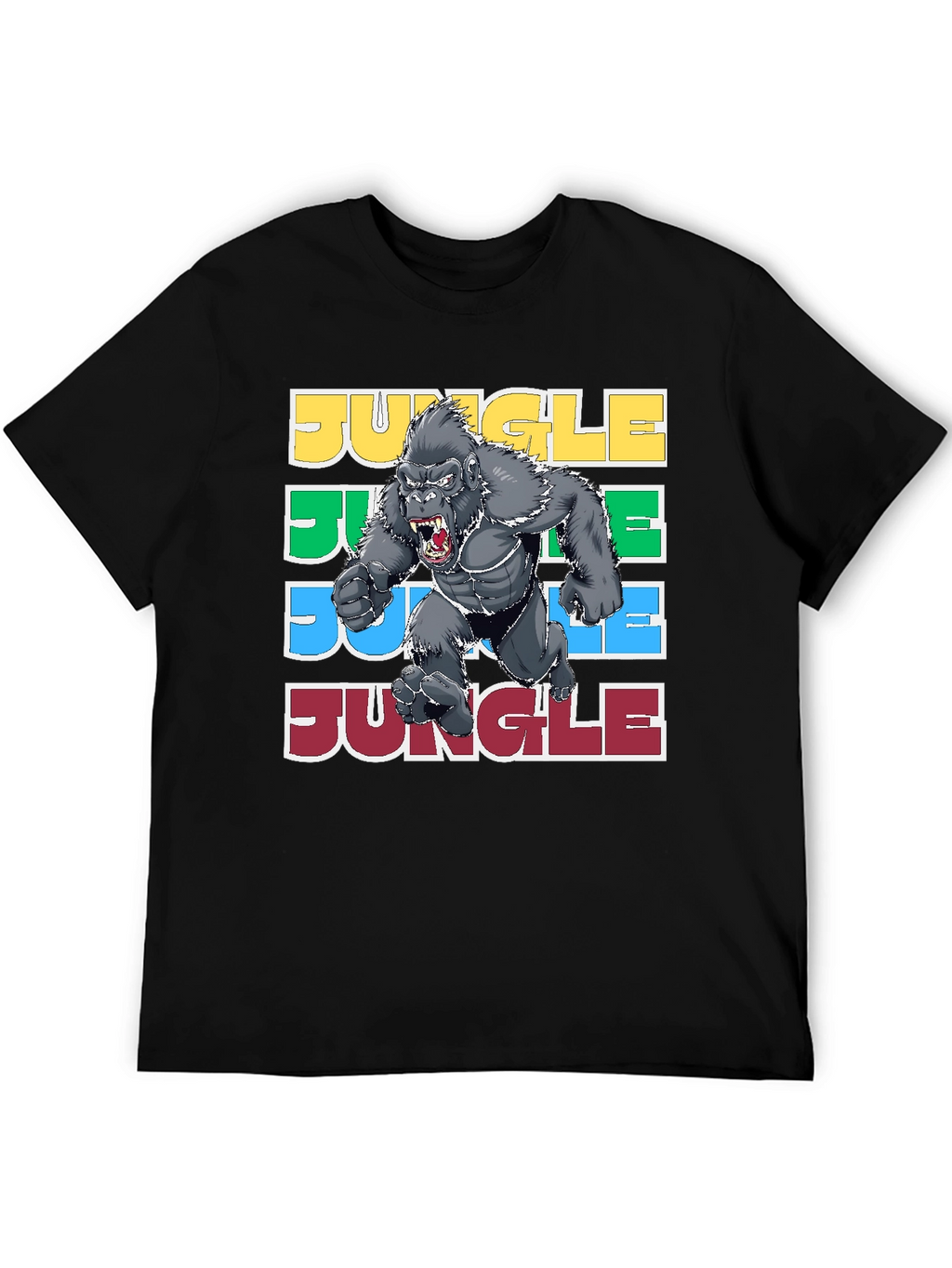 Jungle Gorilla Graphic Tee - Retro Style