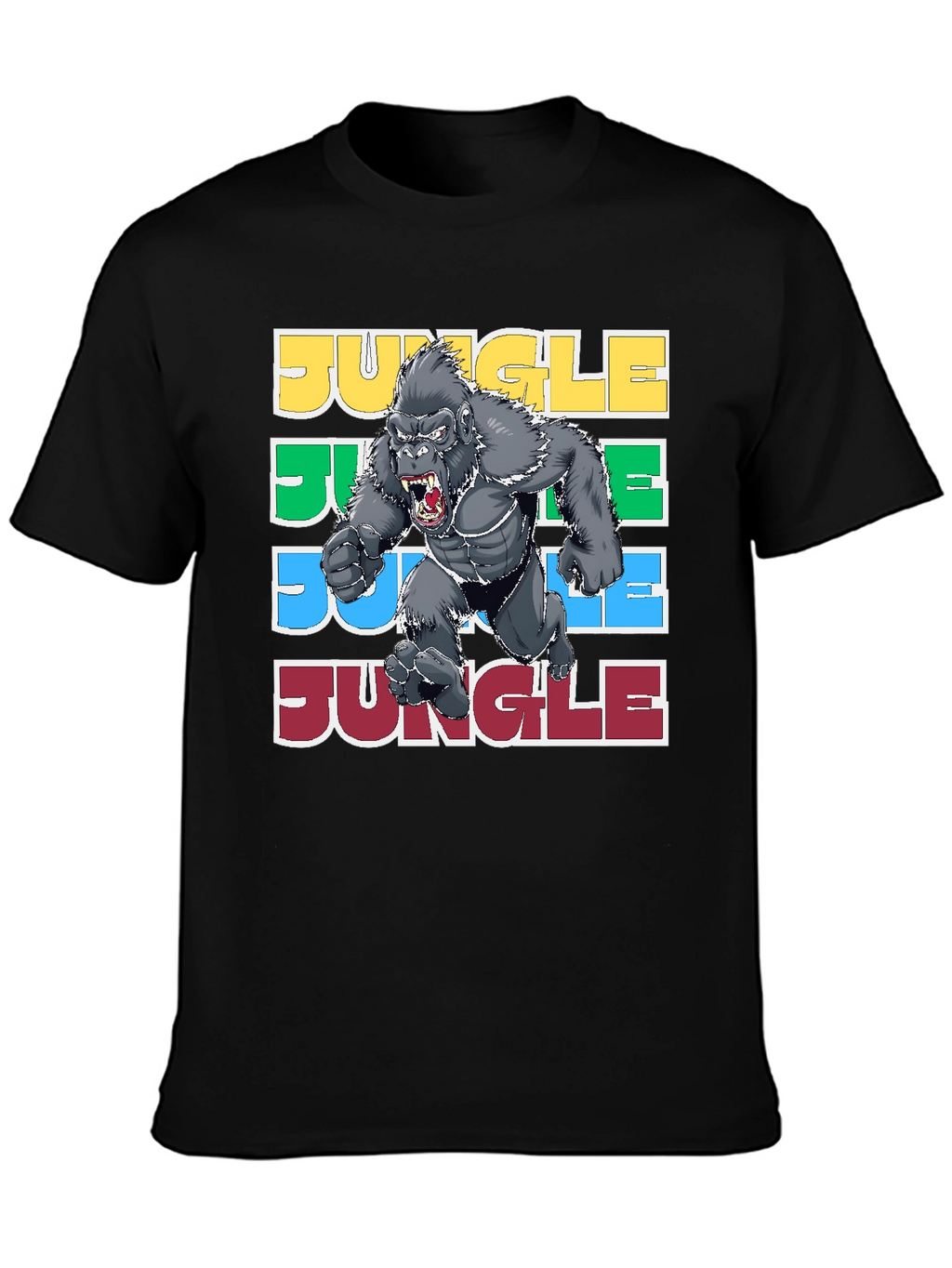 Jungle Gorilla Graphic Tee - Retro Style