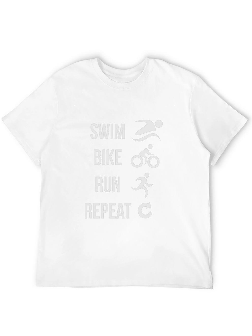 Triathlon T-Shirt: Swim Bike Run Repeat - Athletes Choice