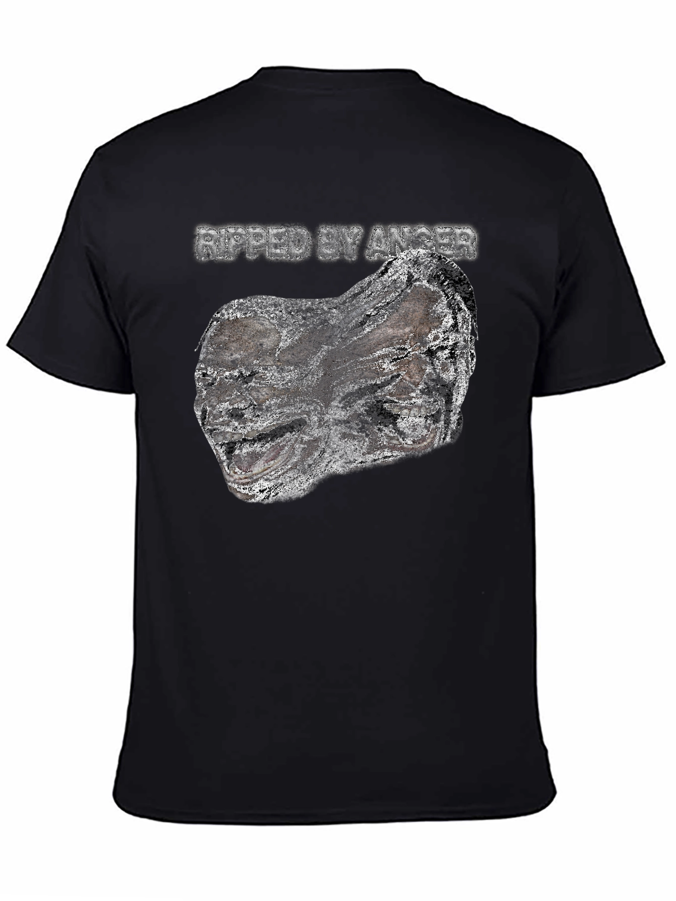 Ripped by Anger Graphic Tee - Black