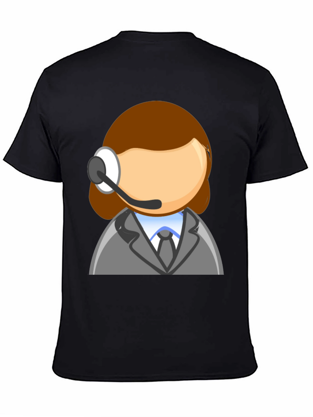 Call Center Agent Cartoon T-Shirt