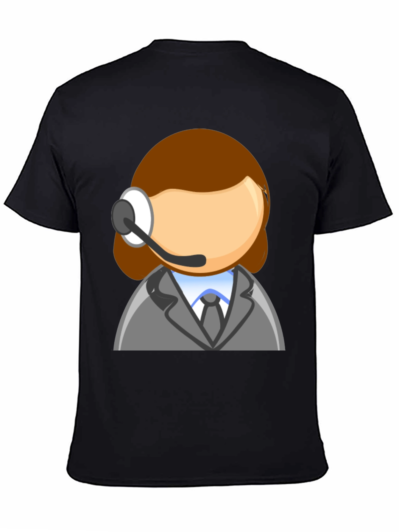 Call Center Agent Cartoon T-Shirt