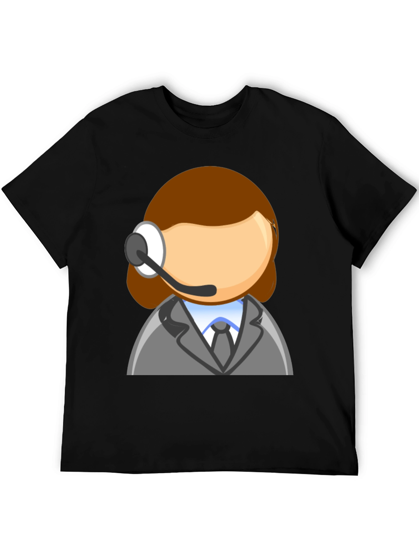 Call Center Agent Cartoon T-Shirt