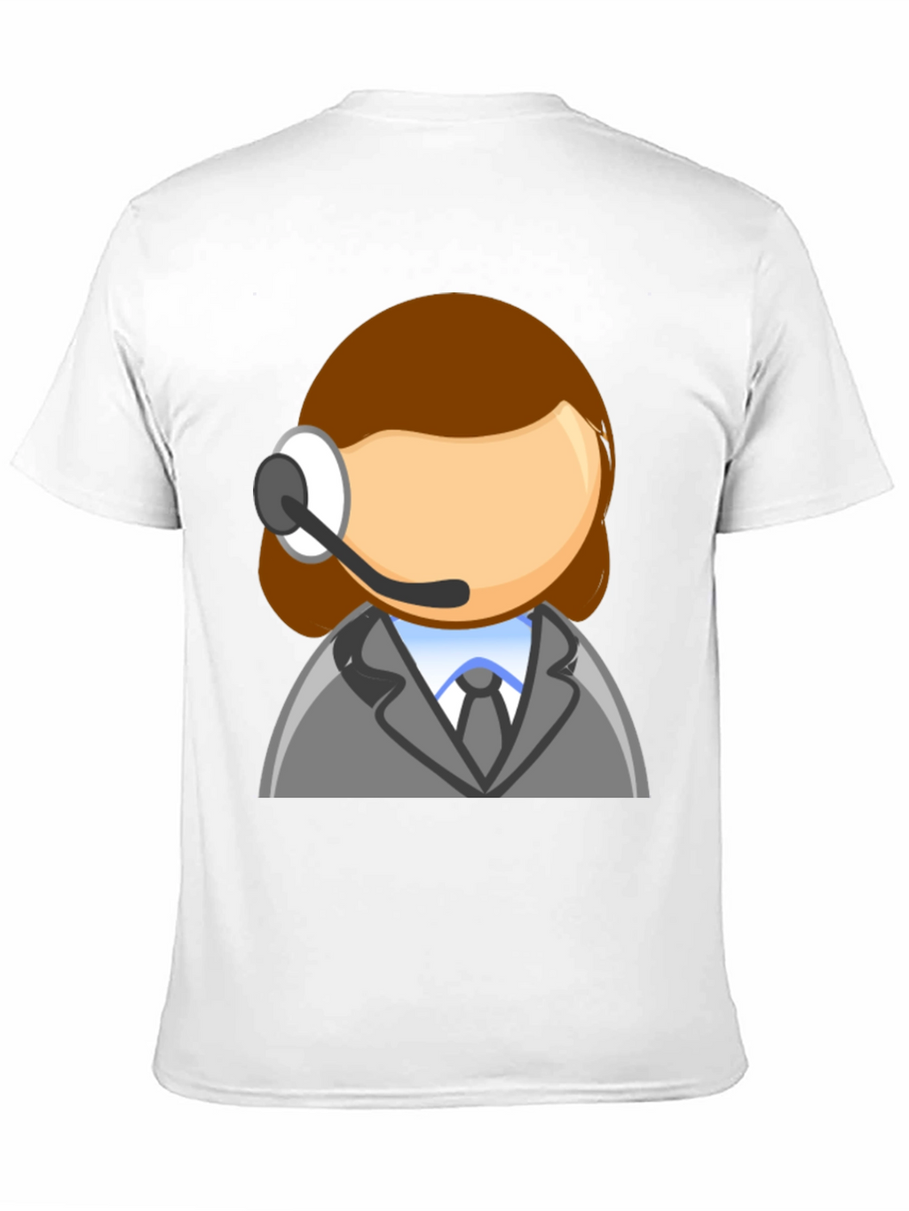Call Center Agent Cartoon T-Shirt