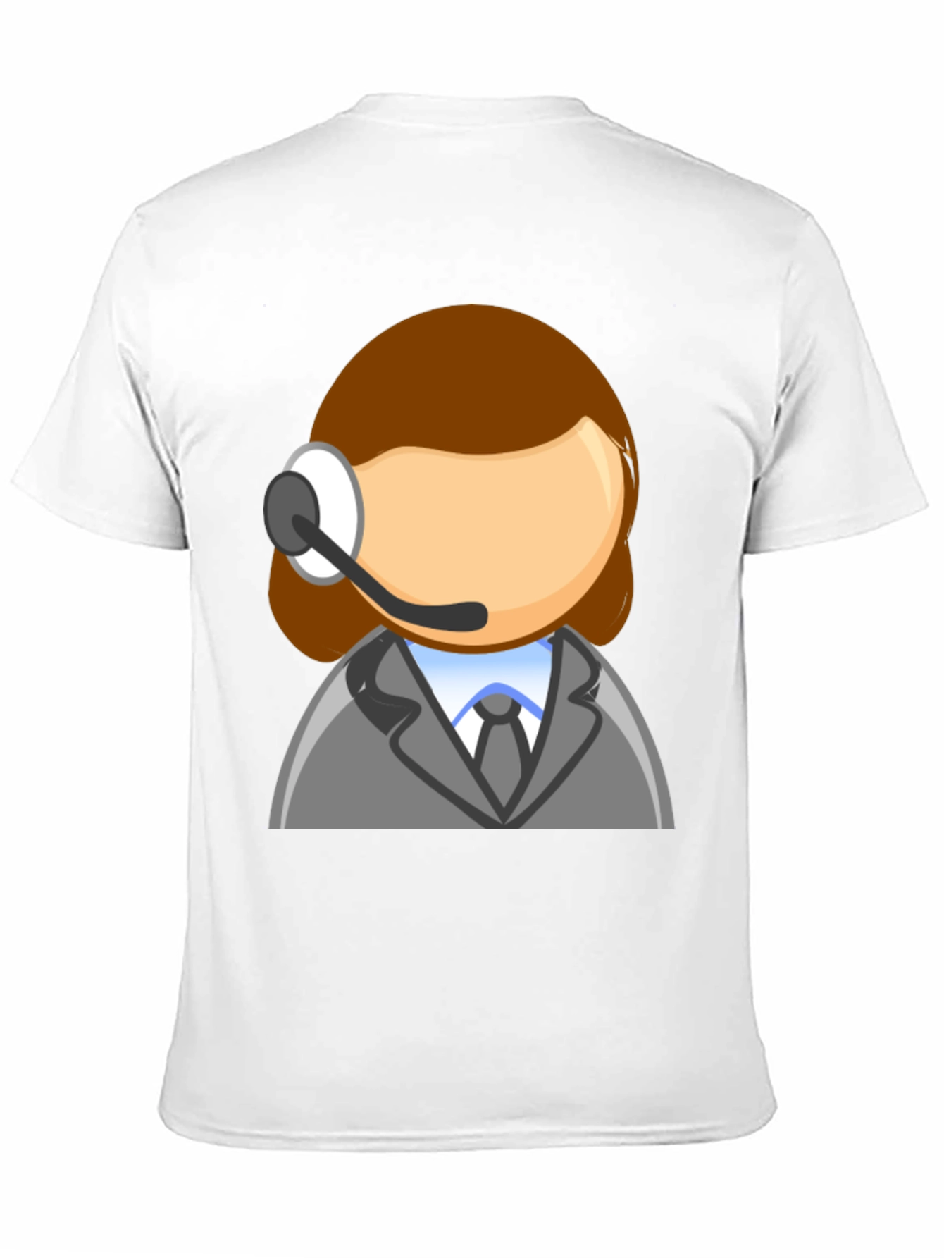 Call Center Agent Cartoon T-Shirt