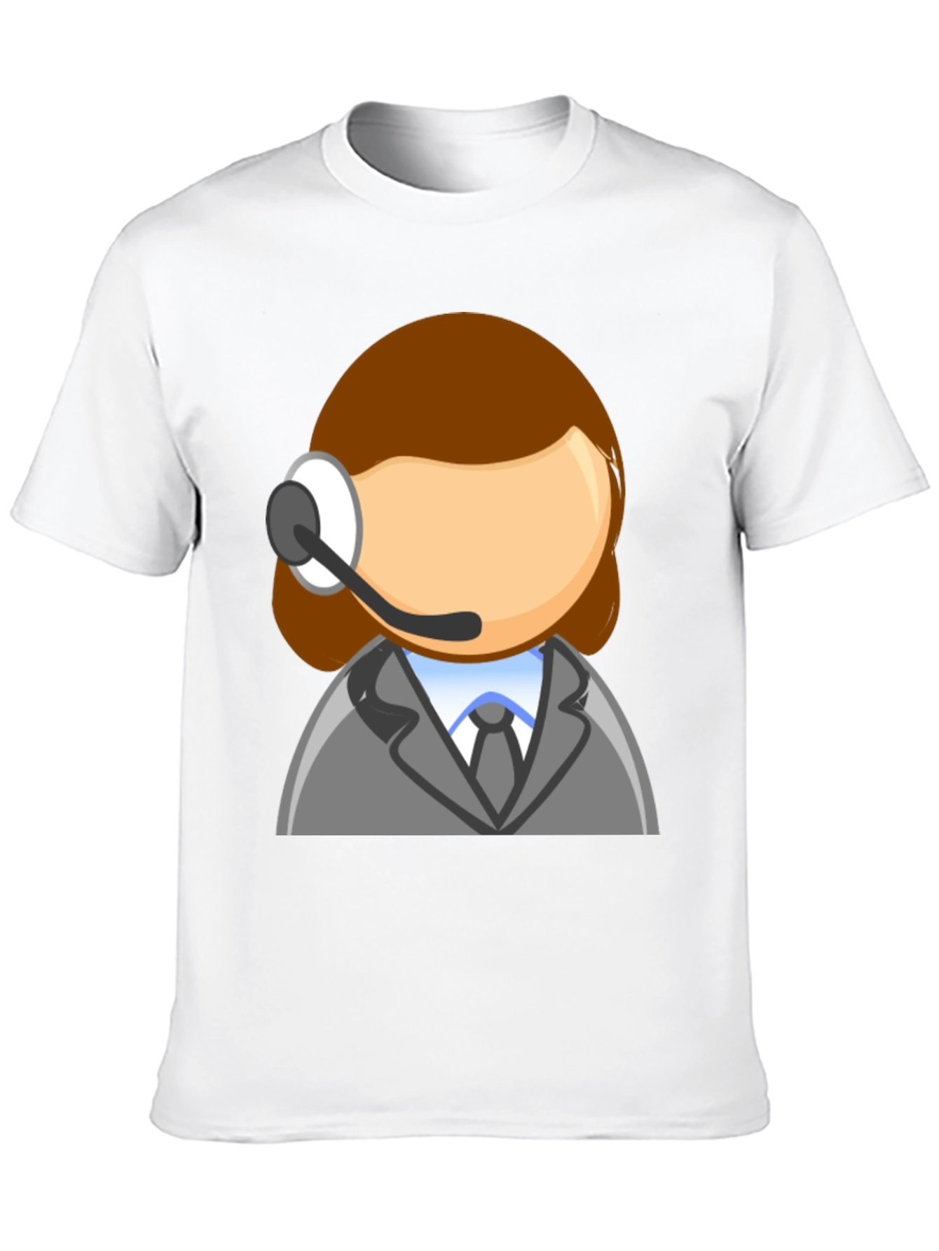 Call Center Agent Cartoon T-Shirt