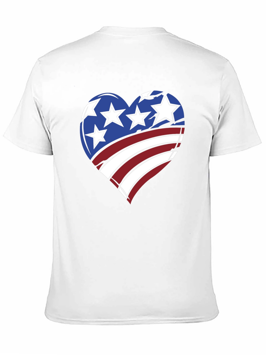Patriotic Heart T-Shirt - American Flag Design