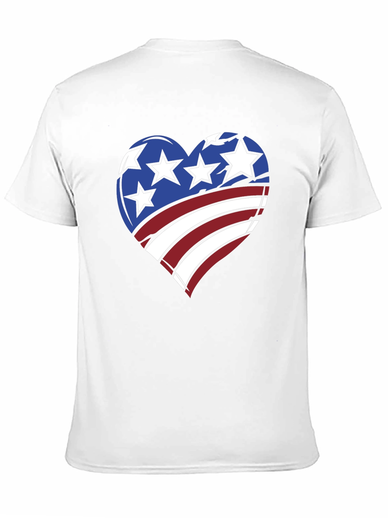 Patriotic Heart T-Shirt - American Flag Design