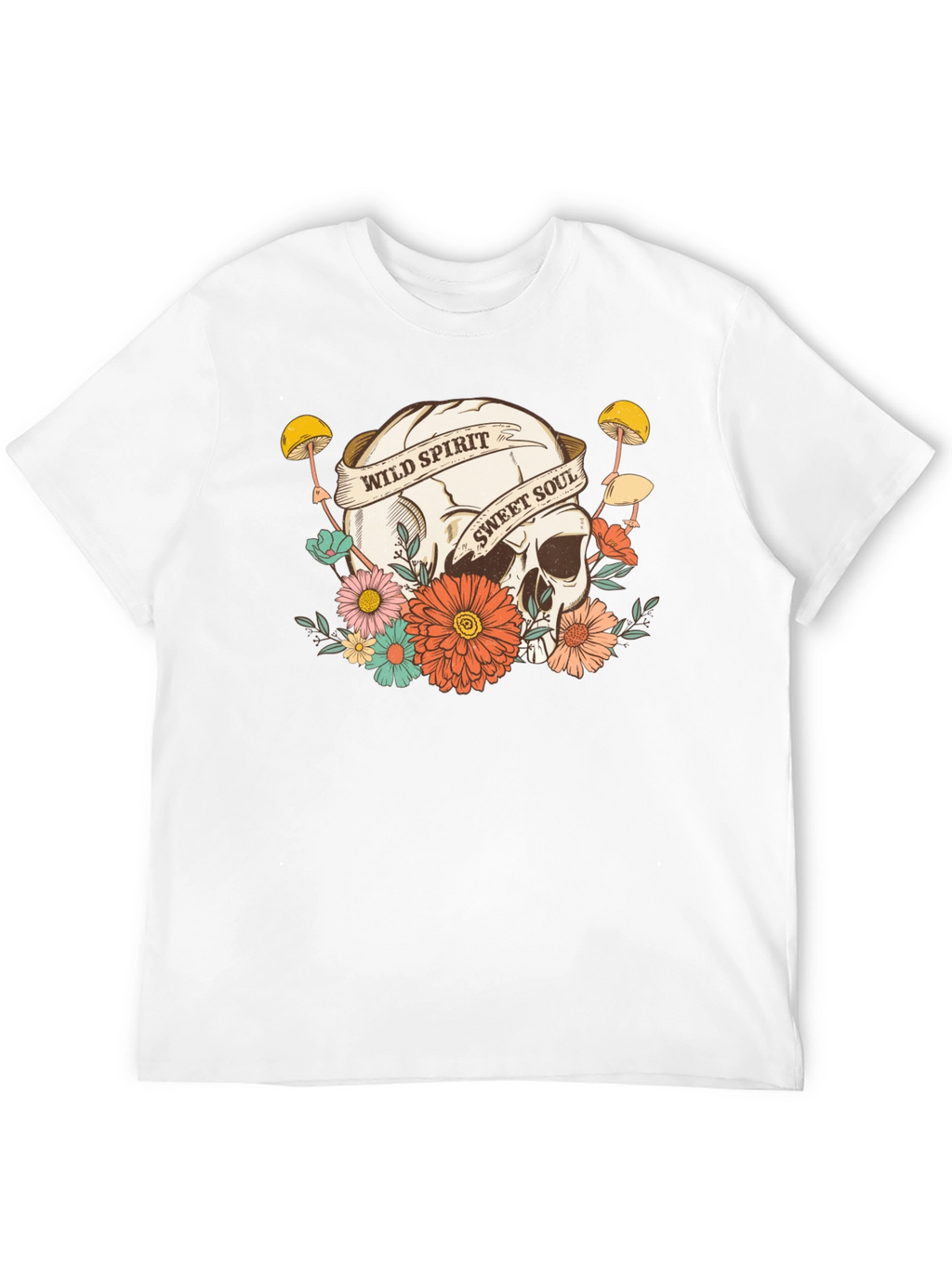 Wild Spirit Skull Graphic T-Shirt