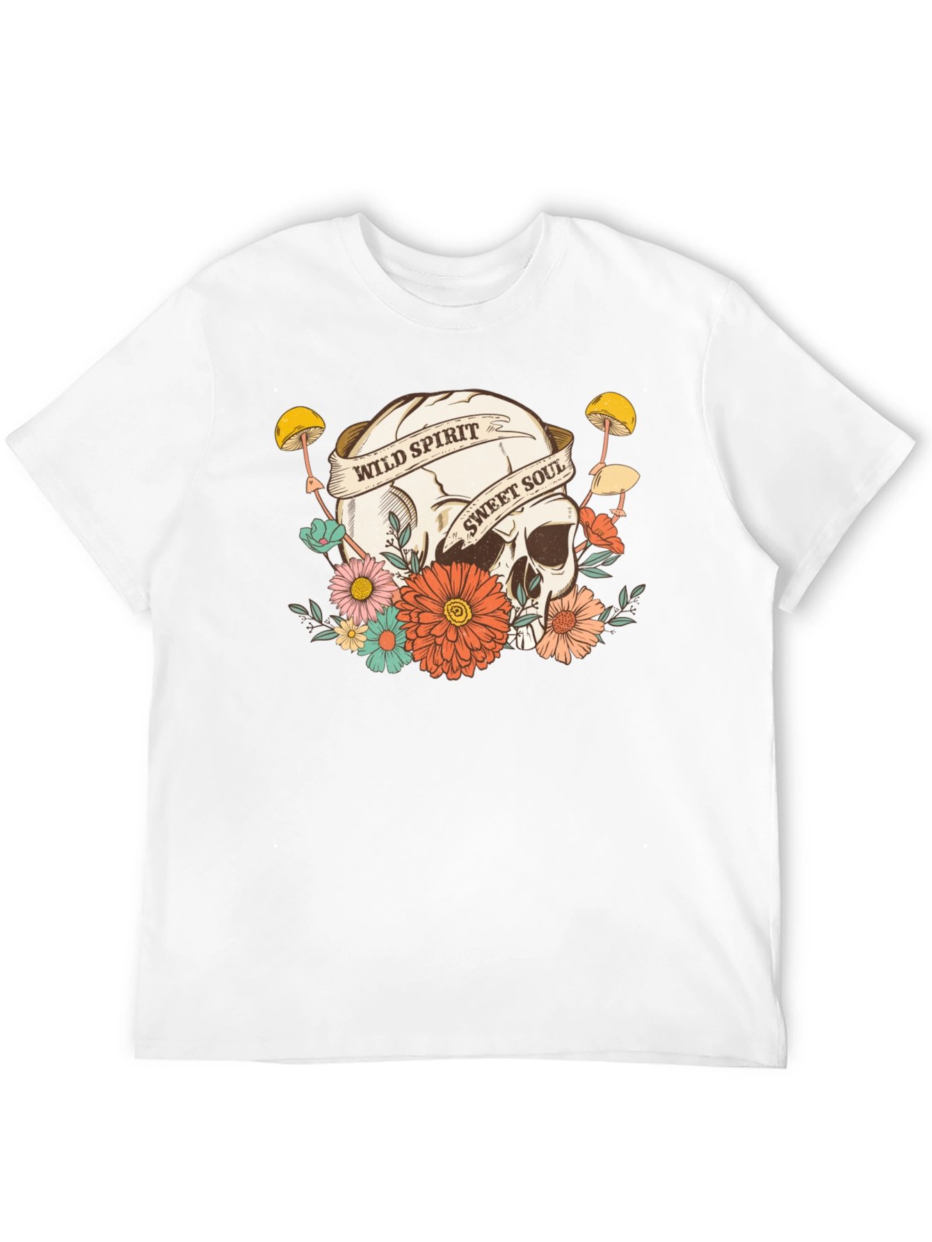 Wild Spirit Skull Graphic T-Shirt
