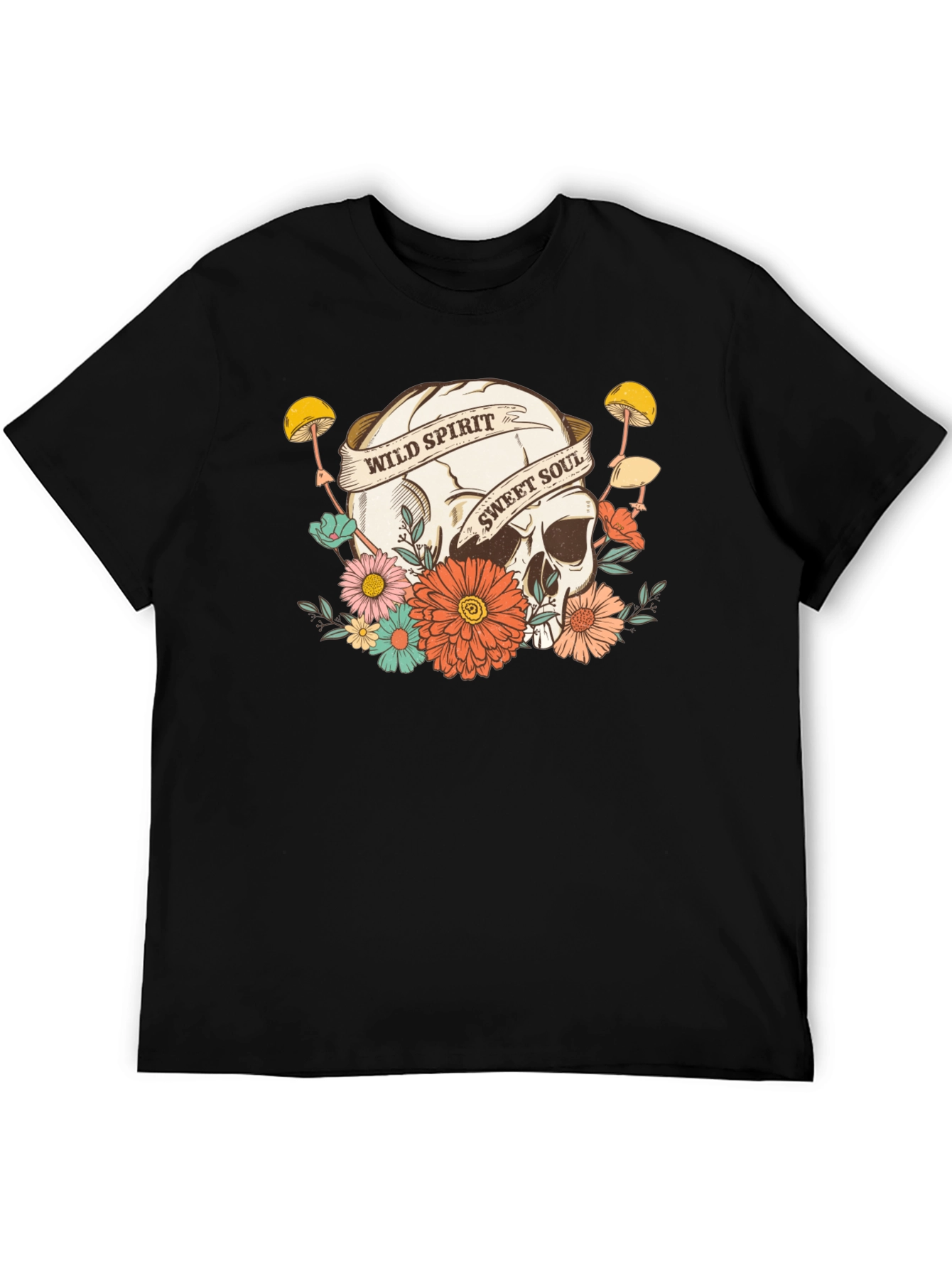 Wild Spirit Skull Graphic T-Shirt