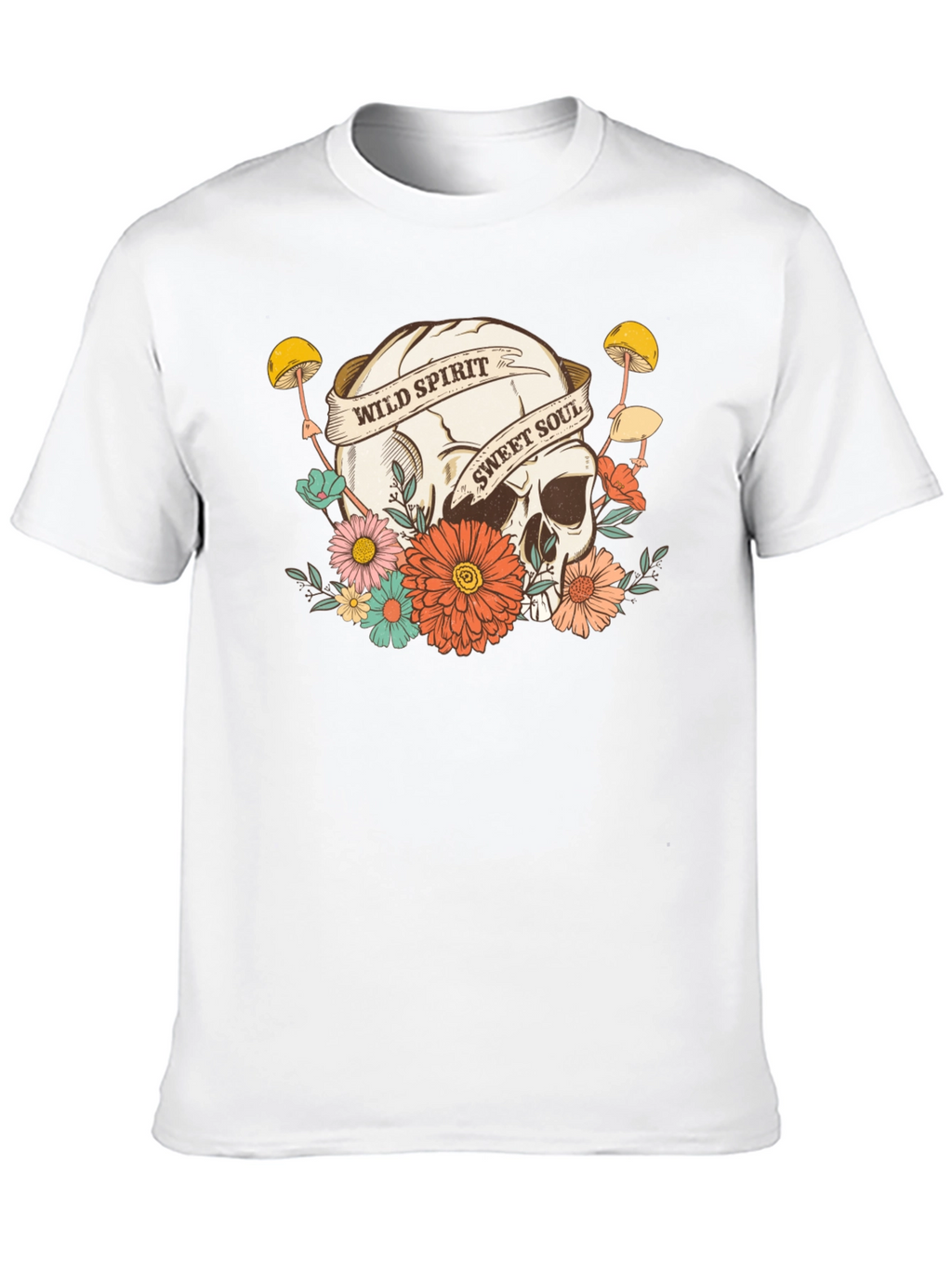 Wild Spirit Skull Graphic T-Shirt