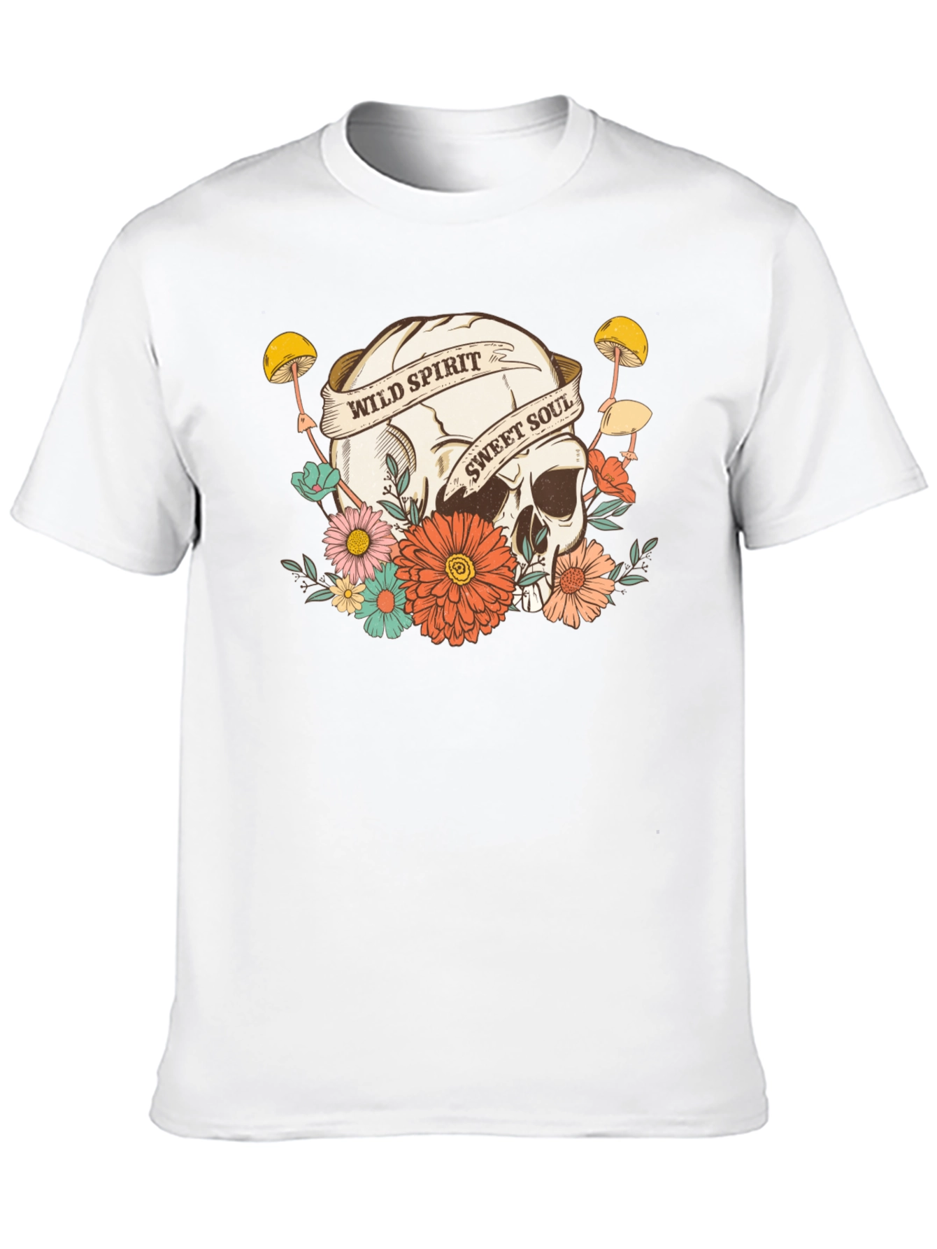 Wild Spirit Skull Graphic T-Shirt
