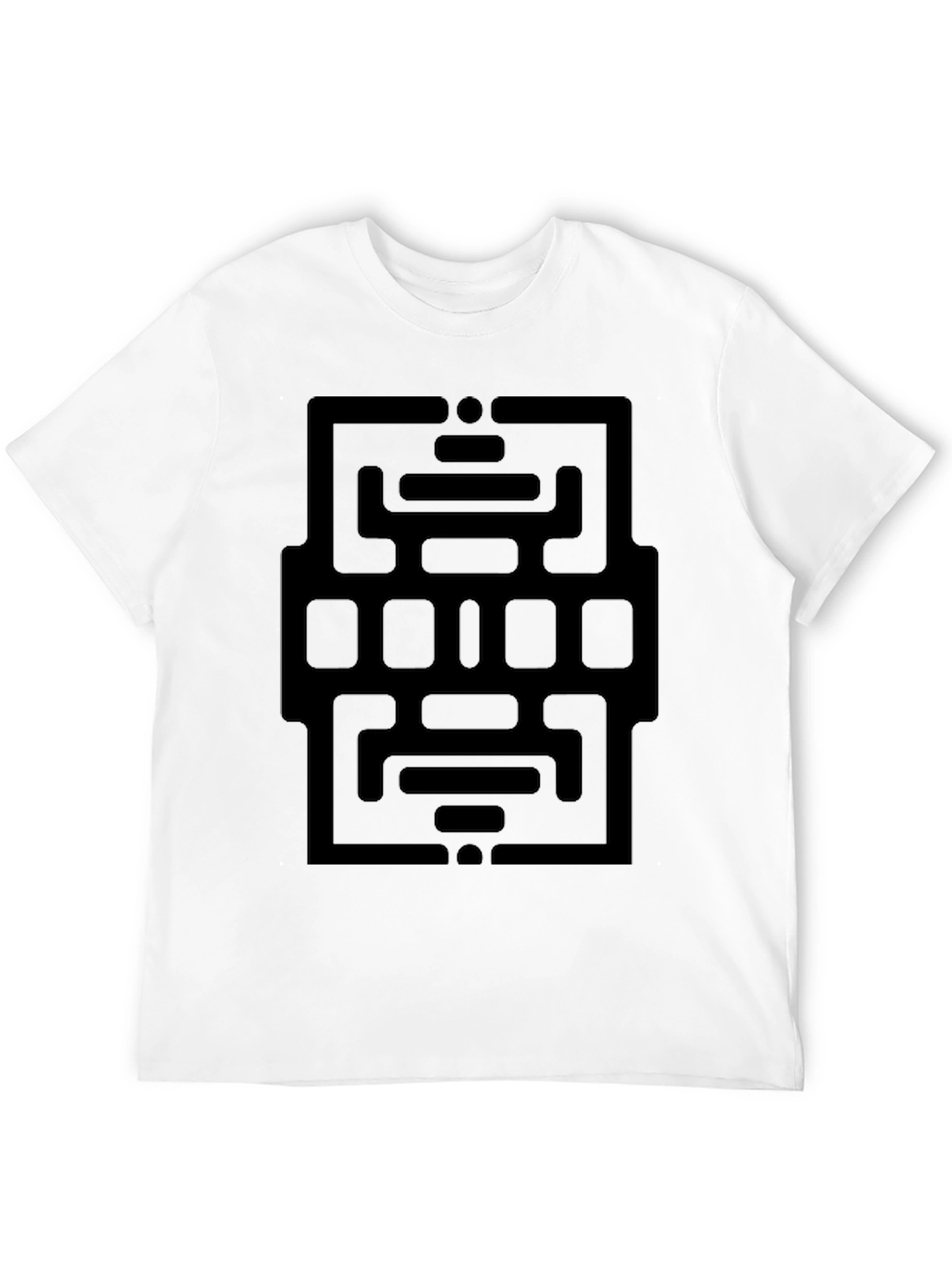 Modern Geometric Graphic Black T-Shirt