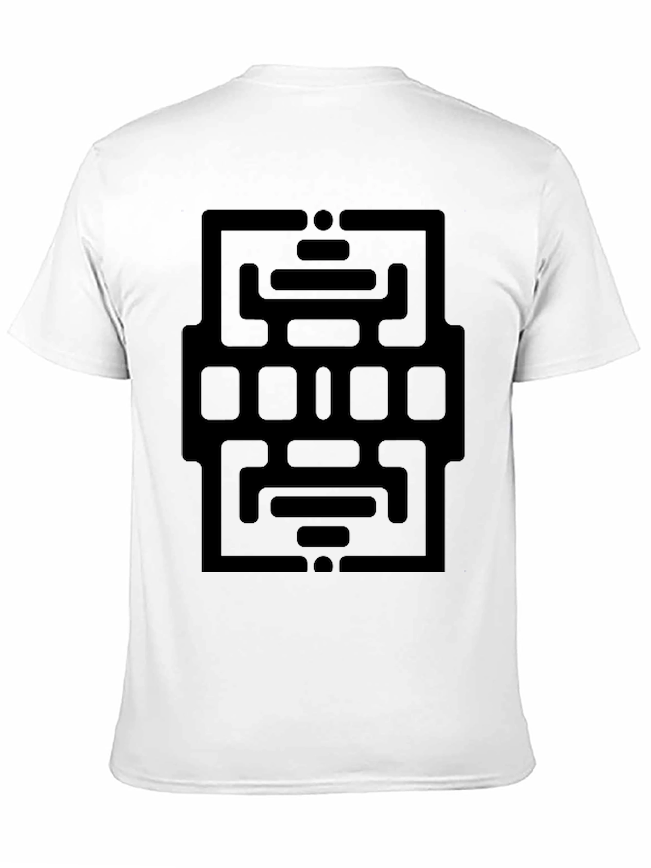 Modern Geometric Graphic Black T-Shirt