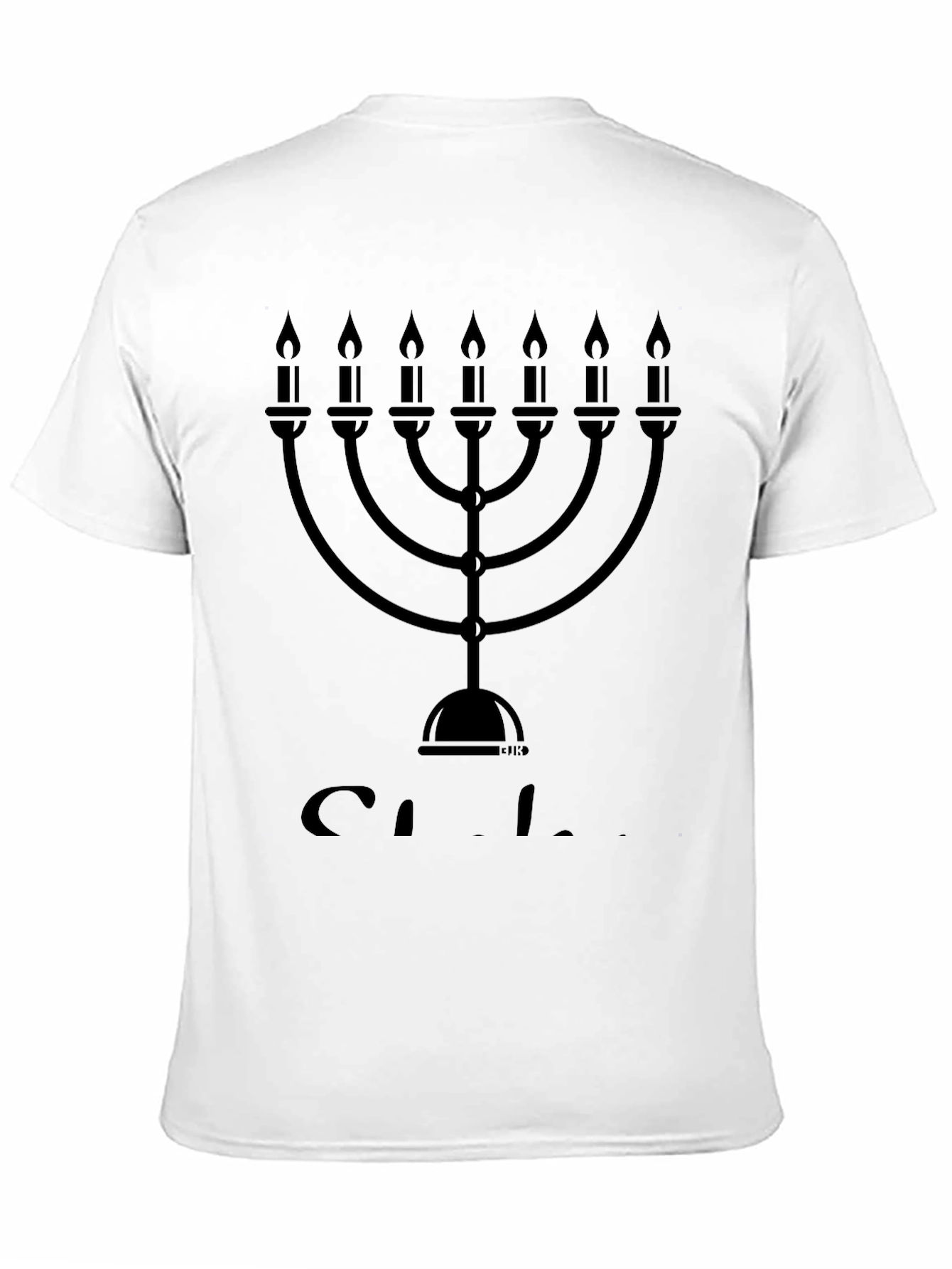 Menorah Graphic Tee - Black Casual T-Shirt