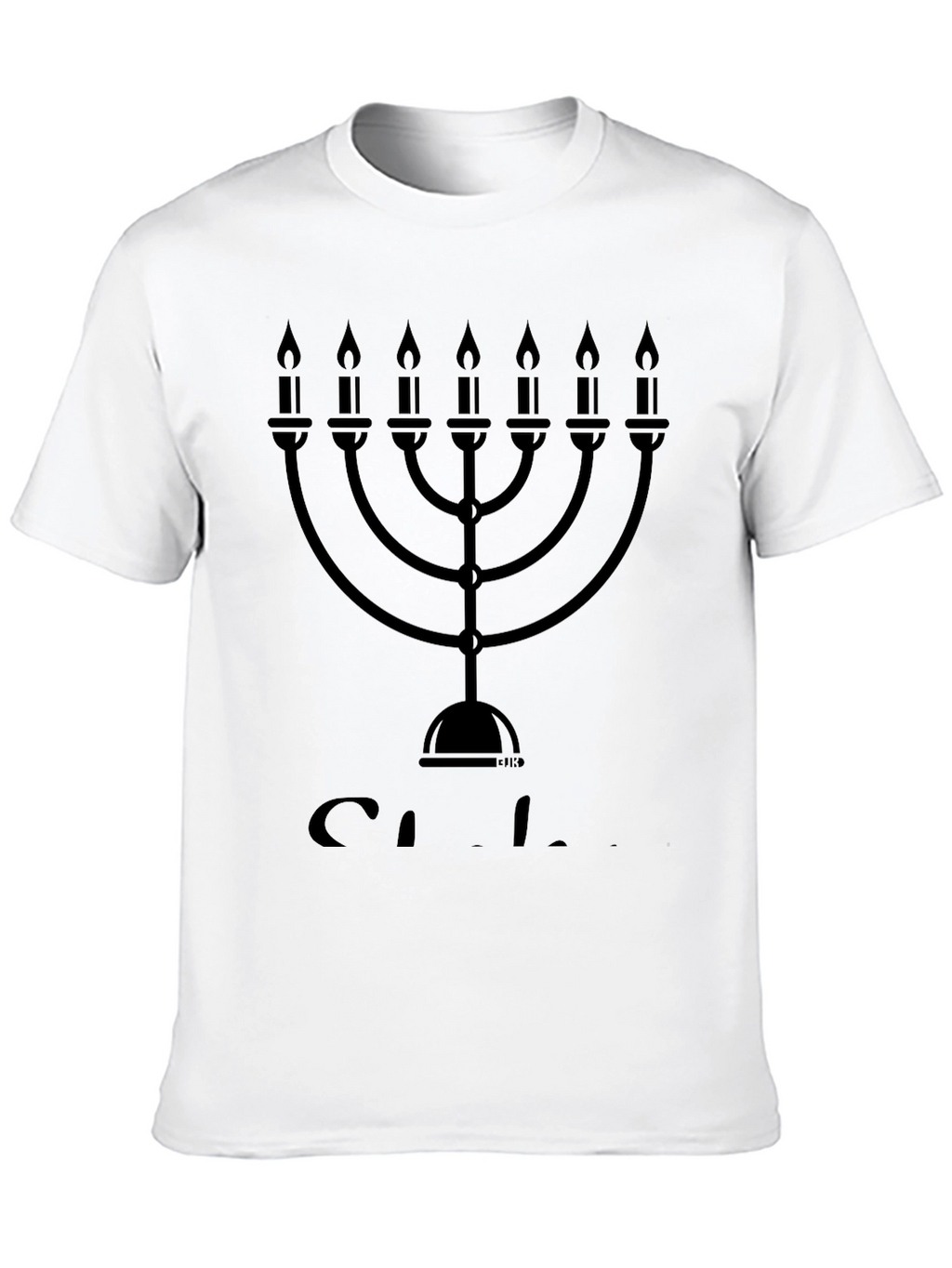 Menorah Graphic Tee - Black Casual T-Shirt